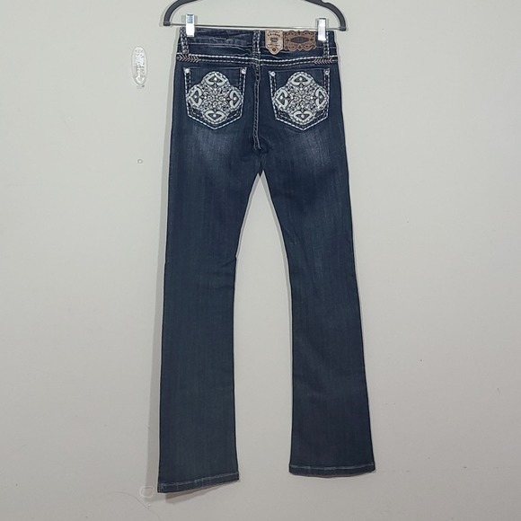 LA Idol USA Embellished Back Pocket Jeans Size 5 - Picture 4 of 9